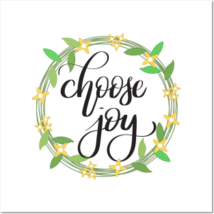 Choose Joy Typography Posters and Art